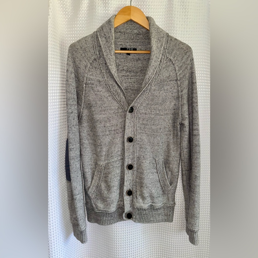 2/60$ Simons Le 31 heather knit cotton‎ cardigan size small - gray